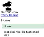 Surf303.com Site Websites the old fashioned way by Terry Kearns - click to visit the site
