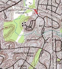 Topo map of proposed electric substation location